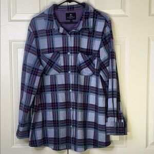Plaid Button-Up Shirt